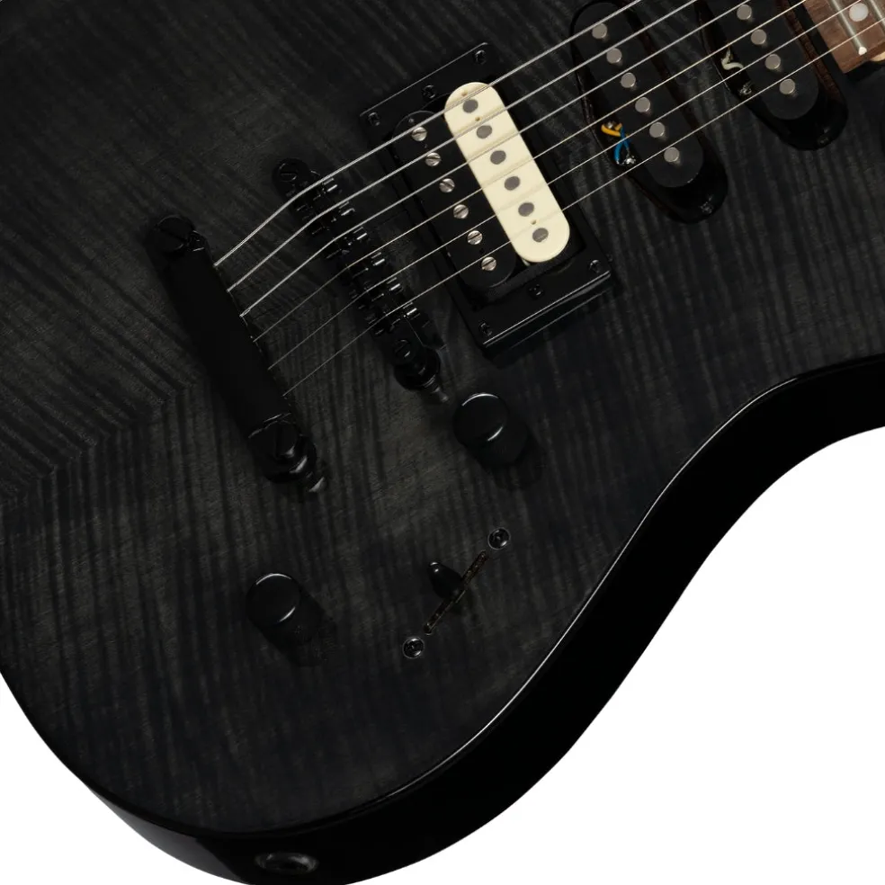 Kramer Striker Figured Stoptail Electric Guitar - Transparent Black