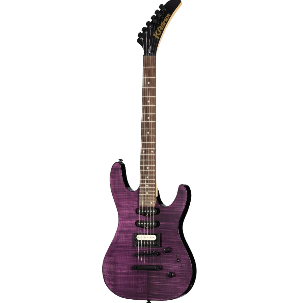 Kramer Striker Figured Stoptail Electric Guitar - Transparent Purple