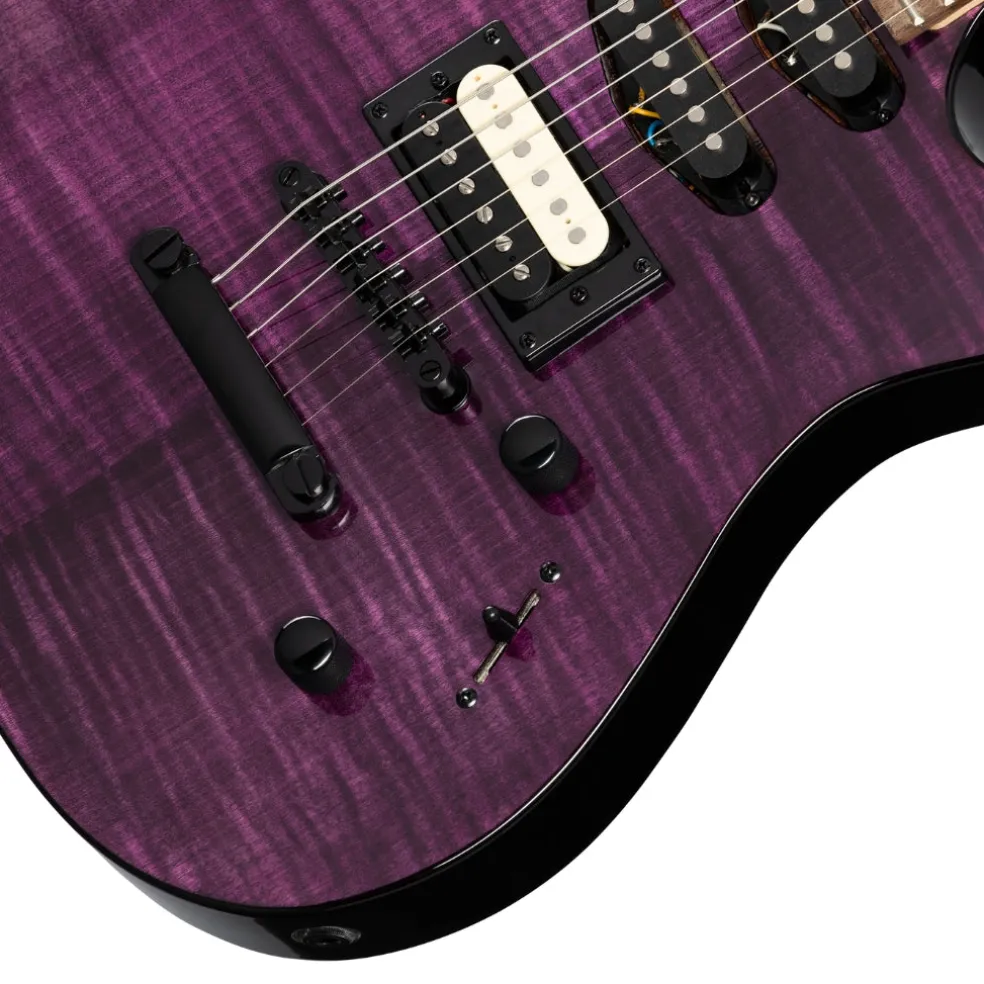 Kramer Striker Figured Stoptail Electric Guitar - Transparent Purple