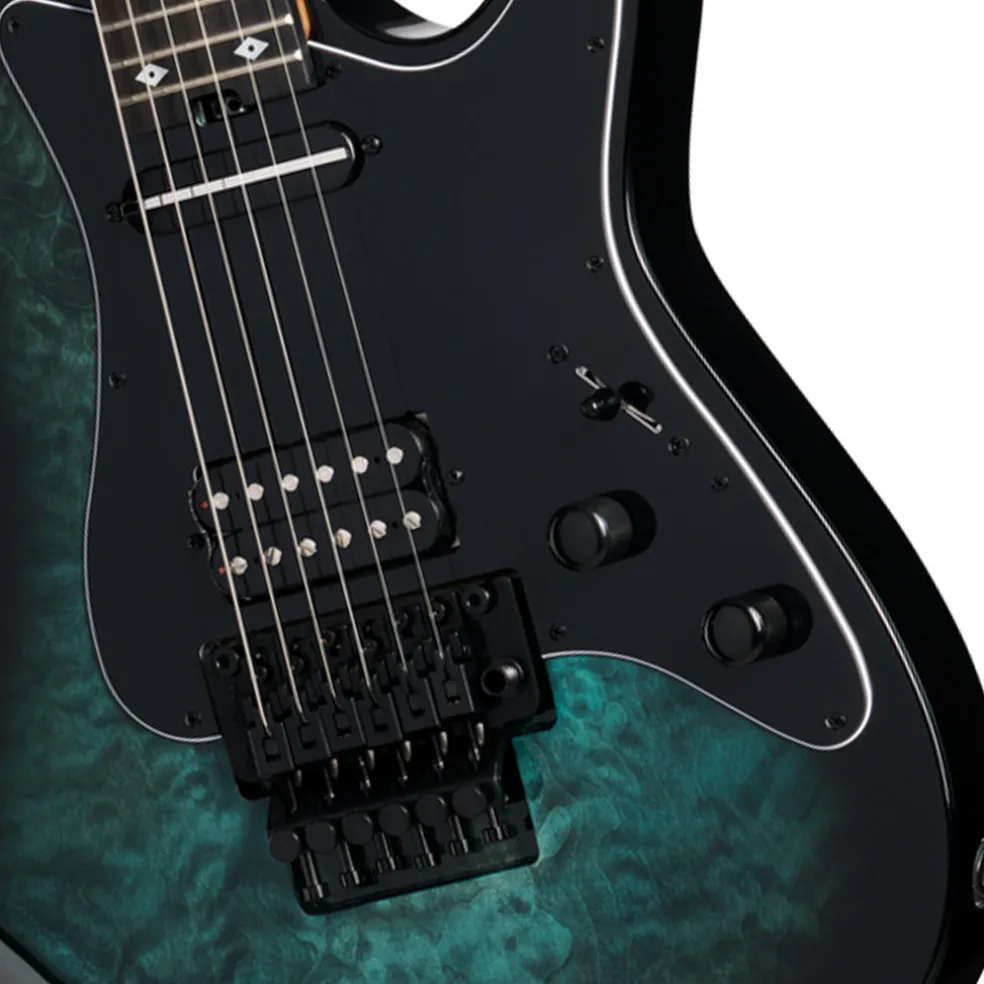 Kramer Volante Quilt HSFR with Premium Gig Bag - Aqua Burst