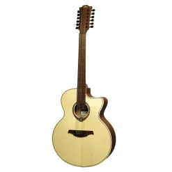 LAG T177 12-String Jumbo Acoustic/Electric Guitar - Natural