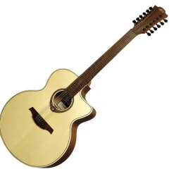 LAG T177 12-String Jumbo Acoustic/Electric Guitar - Natural