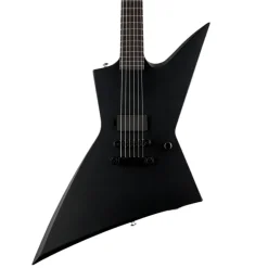 LTD EX Black Metal Electric Guitar - Black Satin