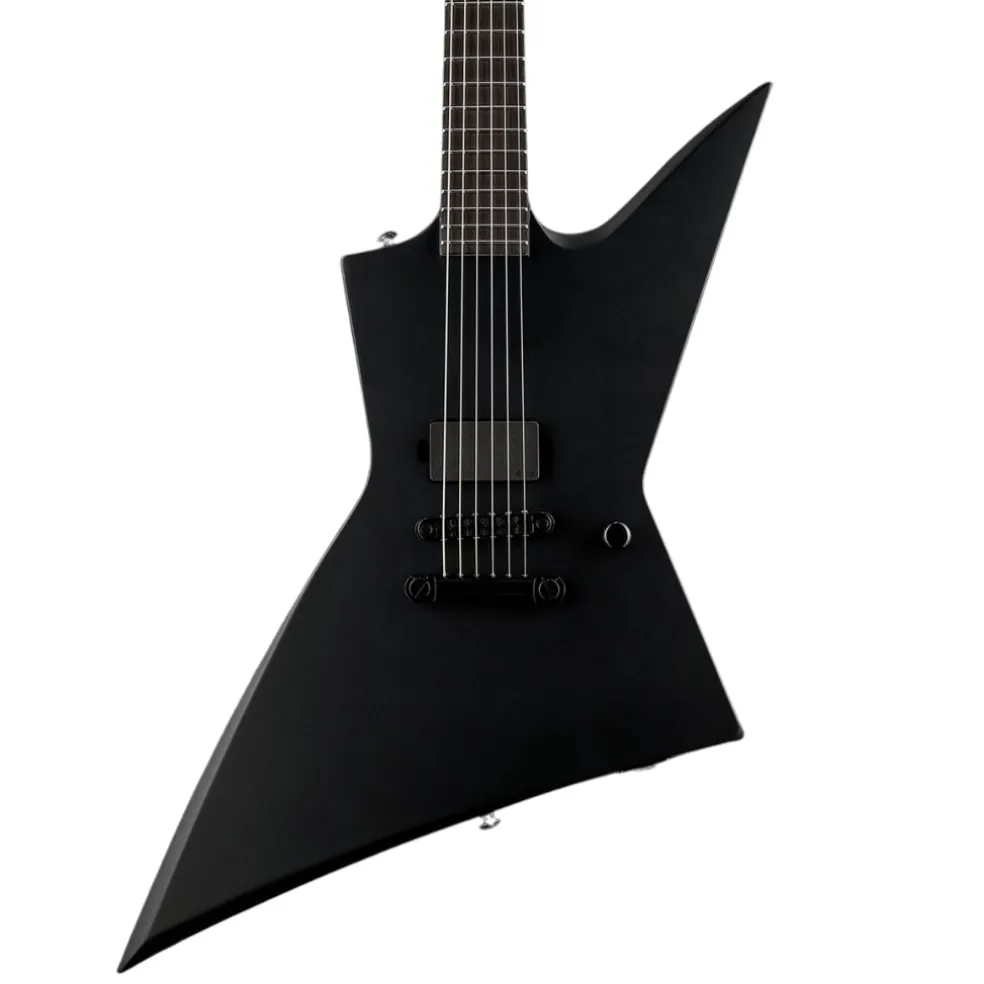 LTD EX Black Metal Electric Guitar - Black Satin