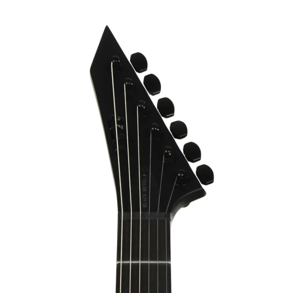 LTD EX Black Metal Electric Guitar - Black Satin