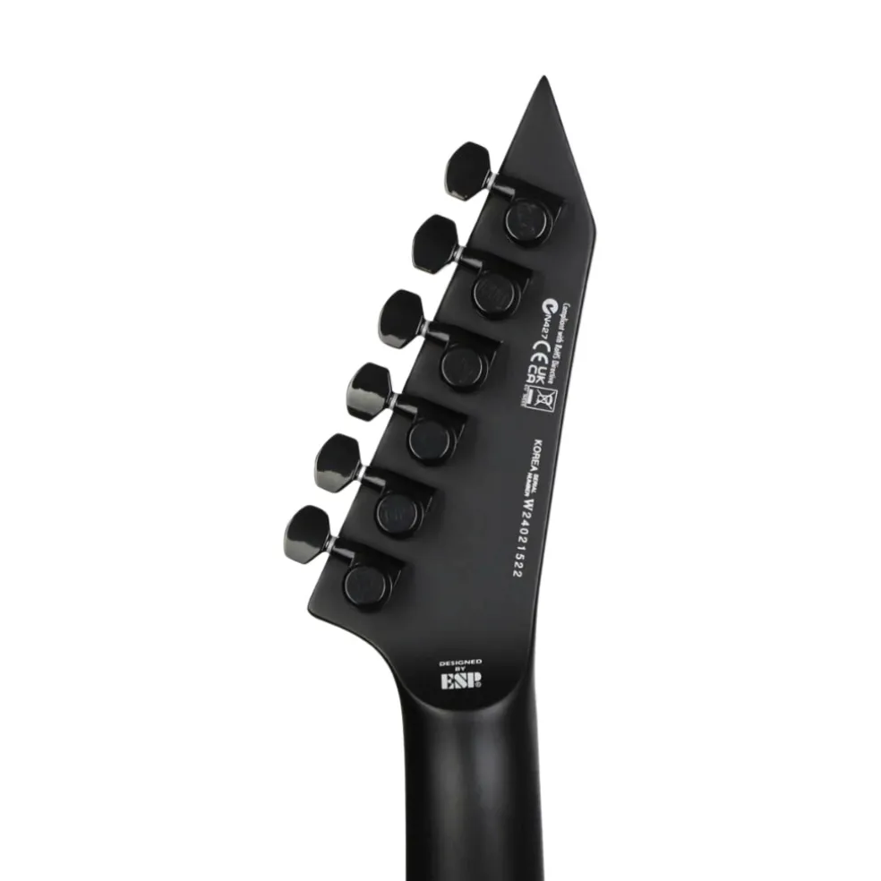 LTD EX Black Metal Electric Guitar - Black Satin