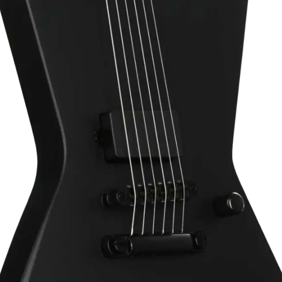 LTD EX Black Metal Electric Guitar - Black Satin