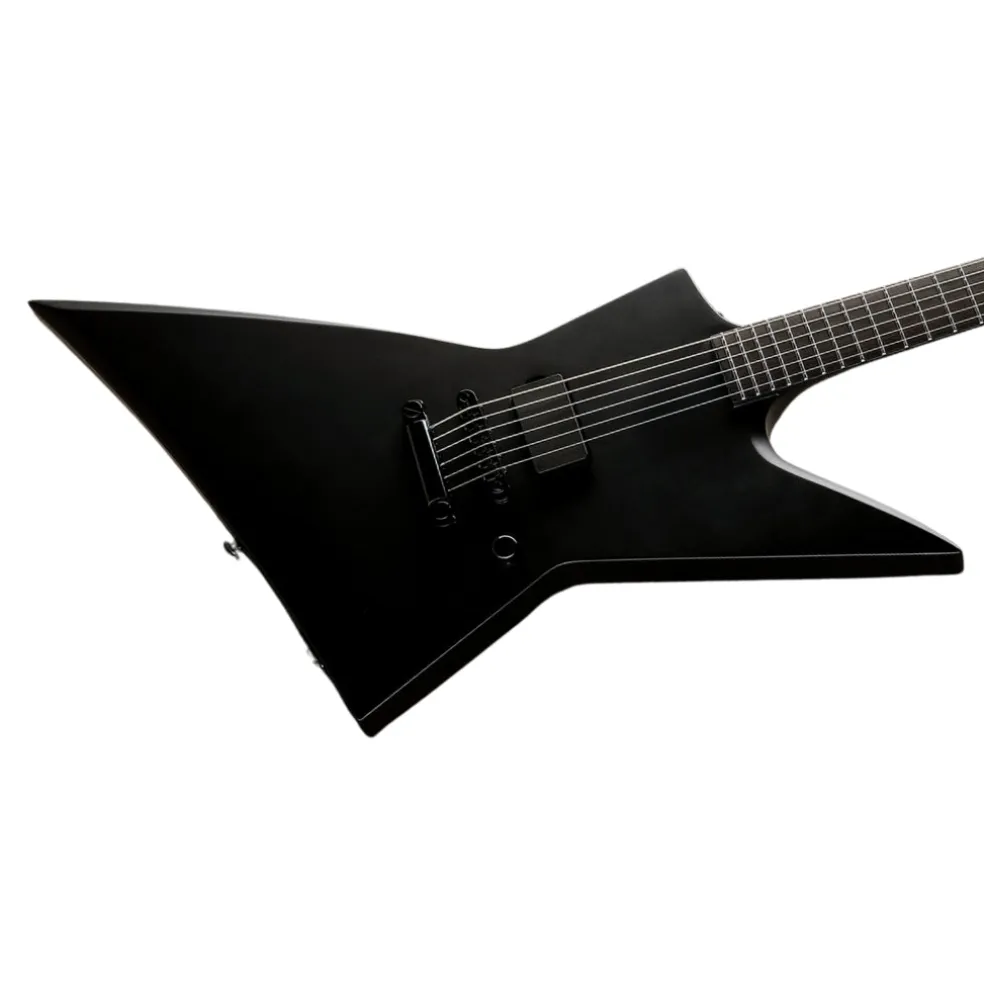 LTD EX Black Metal Electric Guitar - Black Satin