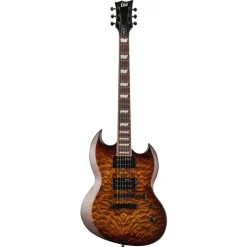LTD Viper-256 Electric Guitar - Dark Brown Sunburst