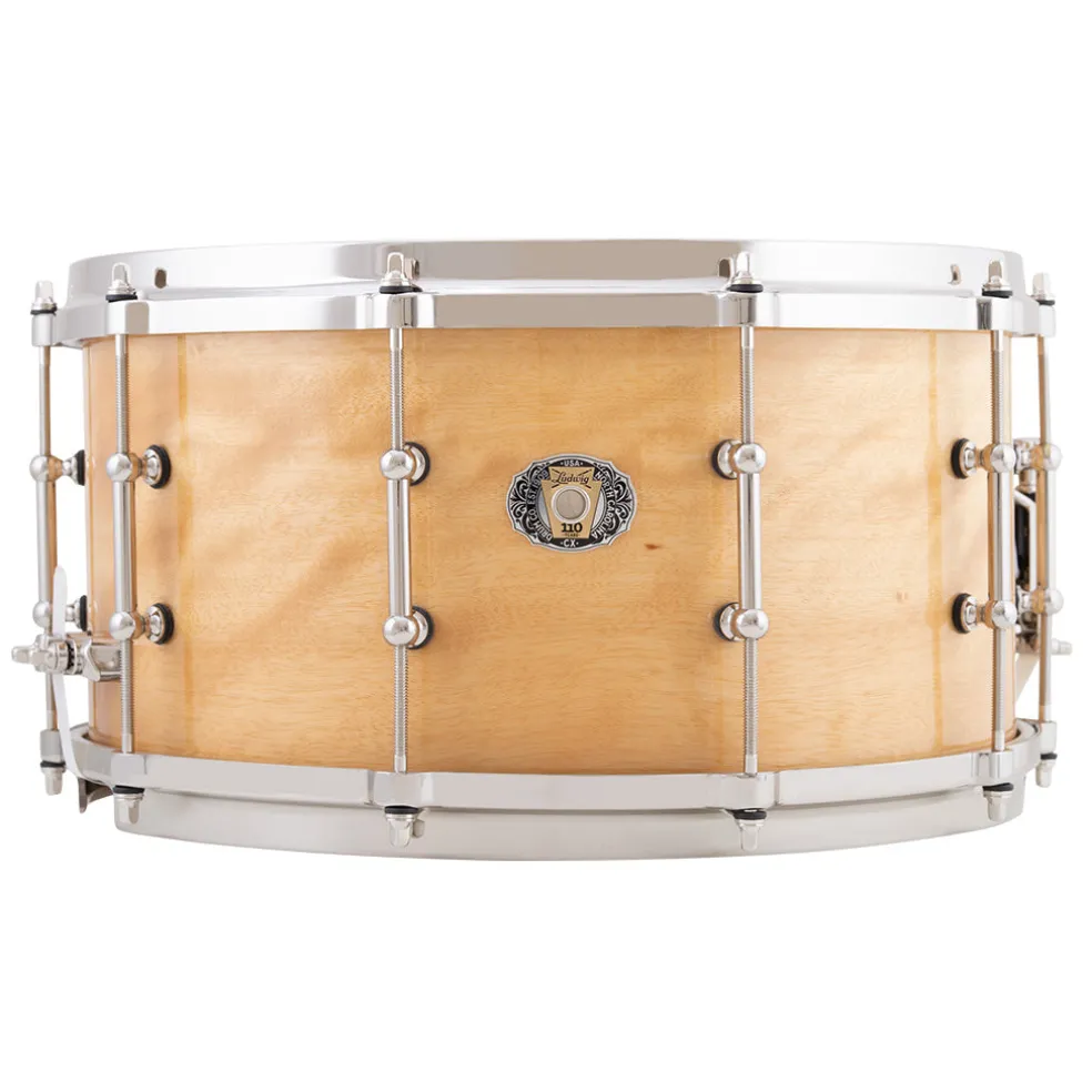 Ludwig Aged Exotic Avodire 110th Anniversary Snare Drum - 14"x7"