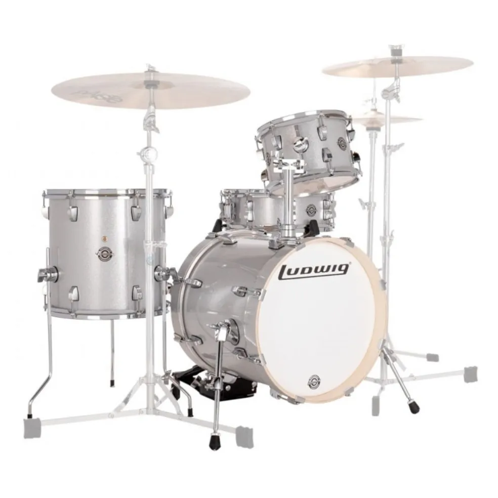 Ludwig Breakbeats 4-Piece Shell Pack – Silver Sparkle