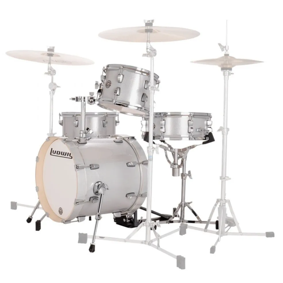 Ludwig Breakbeats 4-Piece Shell Pack – Silver Sparkle