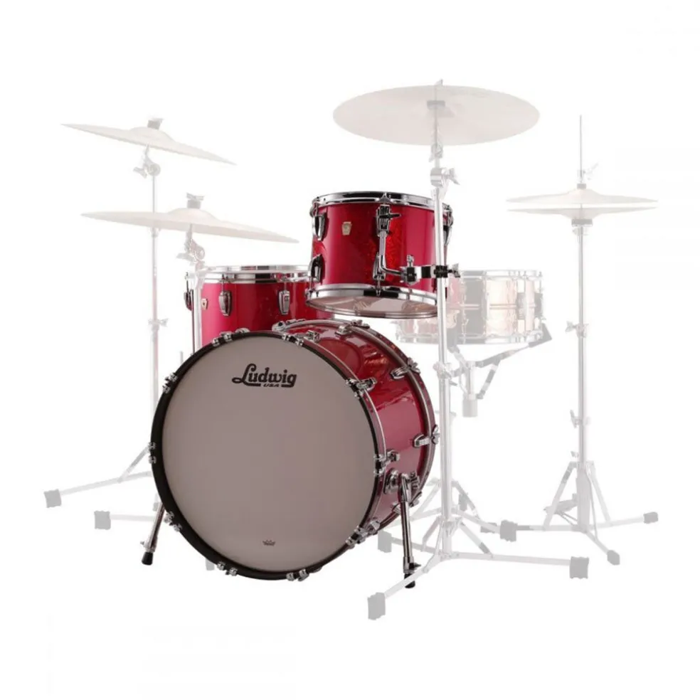 Ludwig Classic Maple 20" Downbeat 3-Piece Shell Pack - Red Sparkle