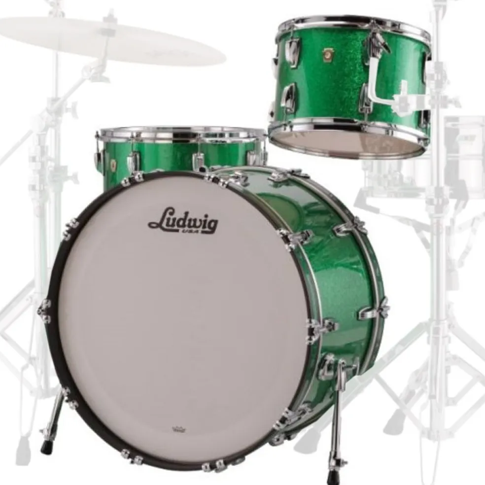 Ludwig Classic Maple 22" 3-Piece Shell Pack - Green Sparkle