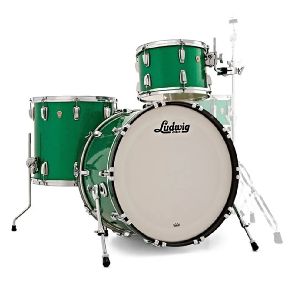 Ludwig Classic Maple 18" Jazzette 3-Piece Shell Pack - Green Sparkle
