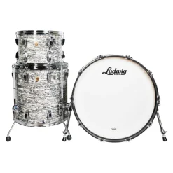 Ludwig Classic Maple 22" FAB White Abalone 3 Piece Shell Pack