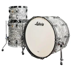 Ludwig Classic Maple 22" FAB White Abalone 3 Piece Shell Pack