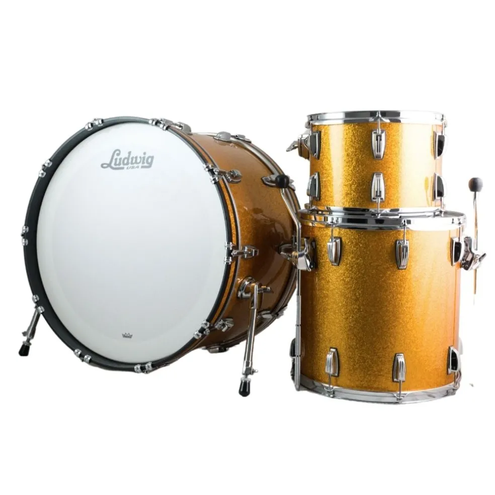 Ludwig Classic Maple 24" Pro Beat 3-Piece Shell Pack - Gold Sparkle