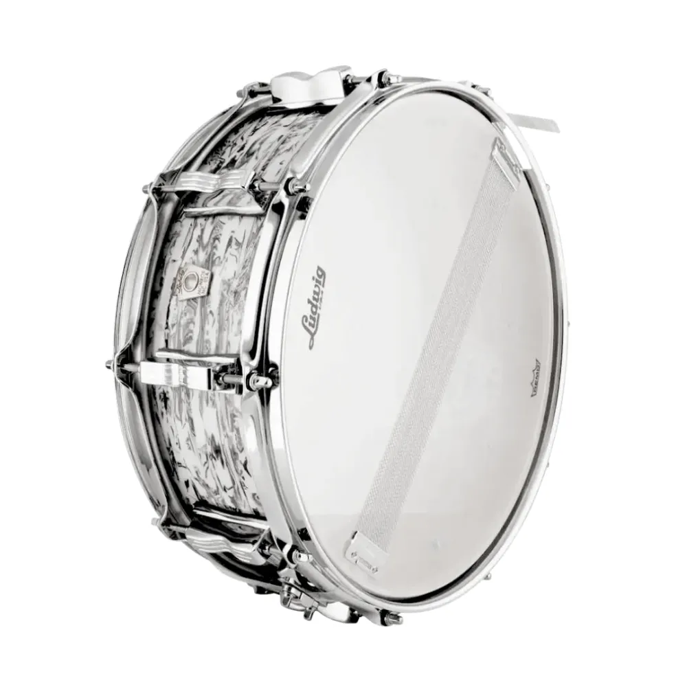 Ludwig Classic Maple Wood Shell 5X14 Snare Drum White Abalone