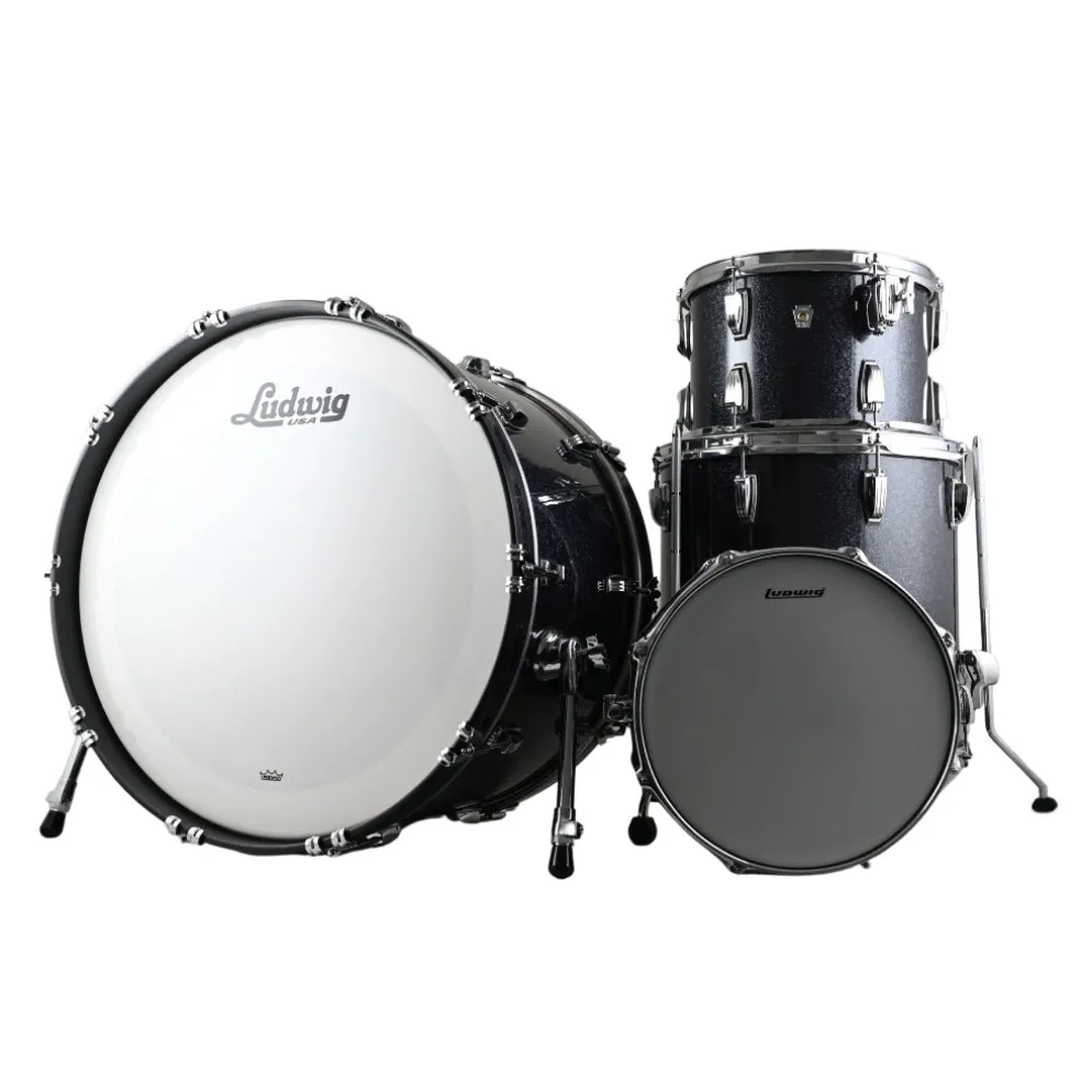 Ludwig Classic Oak 24" PRO BEAT 4-Piece Shell Pack - Black Sparkle
