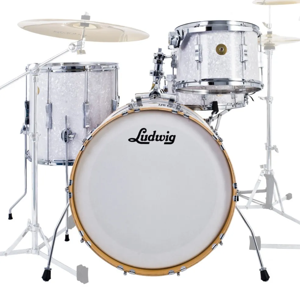 Ludwig Continental Club Fab Plus Shell Pack - White Marine Pearl