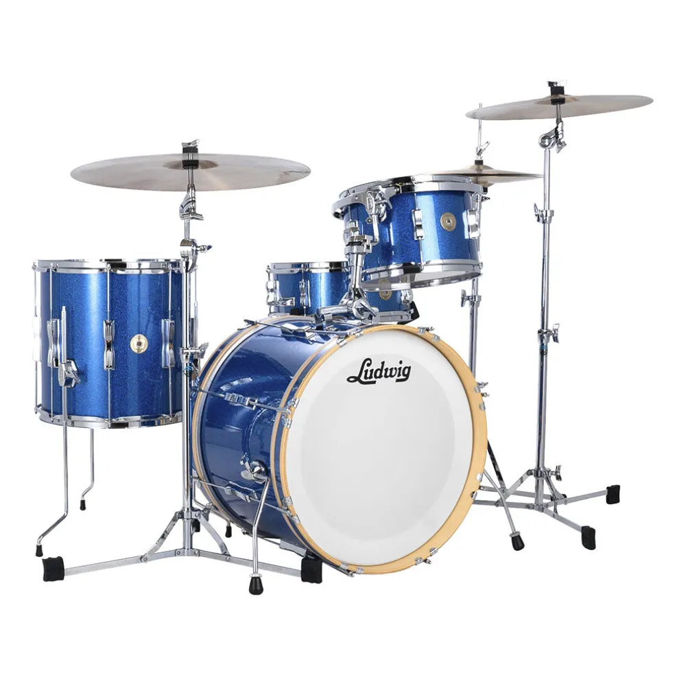 Ludwig Continental Club 20" Downbeat Plus 4-Piece Shell Pack - Blue Sparkle