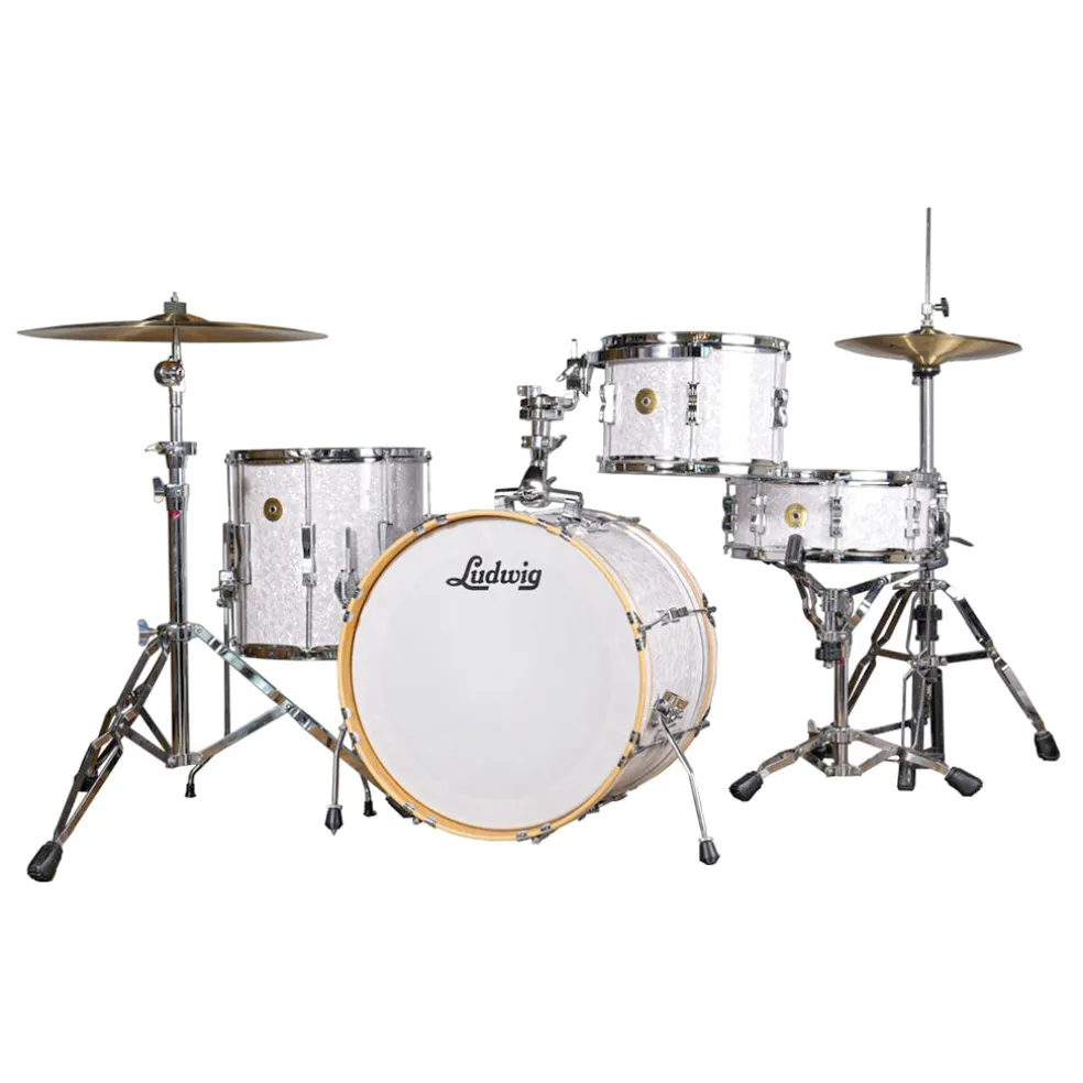 Ludwig Continental Club 20" Downbeat Plus 4-Piece Shell Pack - White Marine