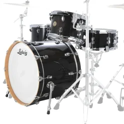 Ludwig Continental 22" 4pc Shell Pack - Black Lacquer