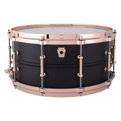 Ludwig Custom Black Beauty Hot Rod - 14"x6.5" - Matte Black with Copper Hardware