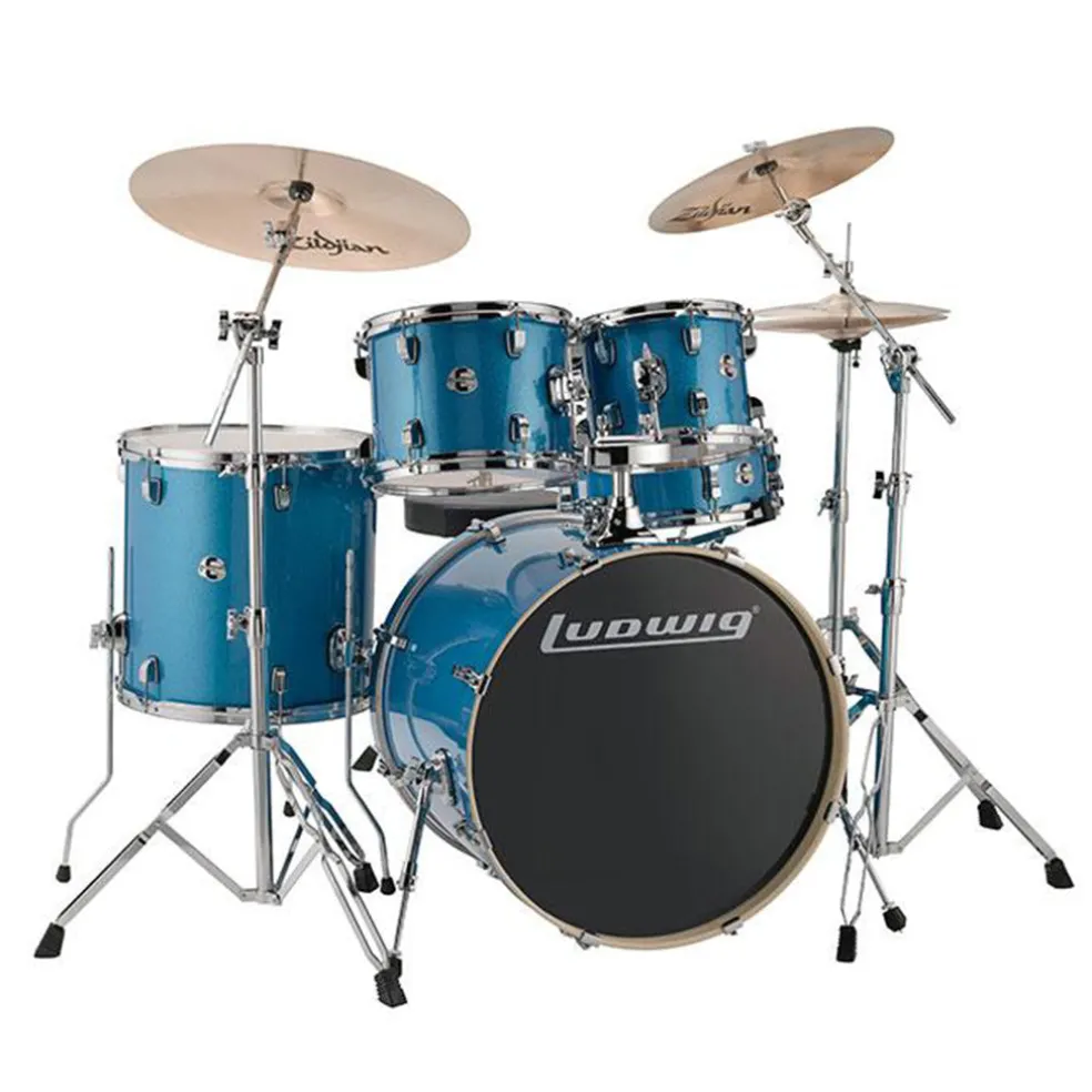 Ludwig Evolution Drum Kit With Hardware - Blue Sparkle