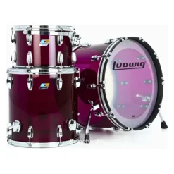 Ludwig Limited Edition Vistalite 3 Piece FAB Shell Pack Purple