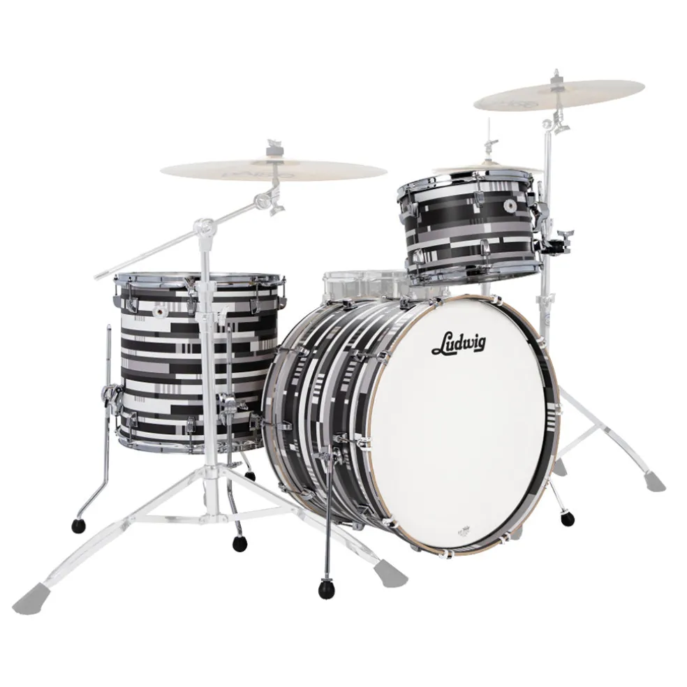 Ludwig Neusonic 22" 3 Piece Shell Pack - Digital Black Oyster