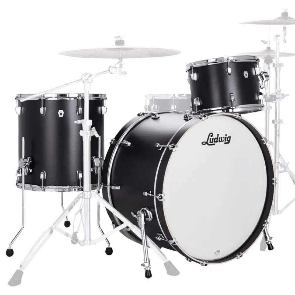 Ludwig Neusonic 20" 3 Piece Downbeat Shell Pack in Black Velvet