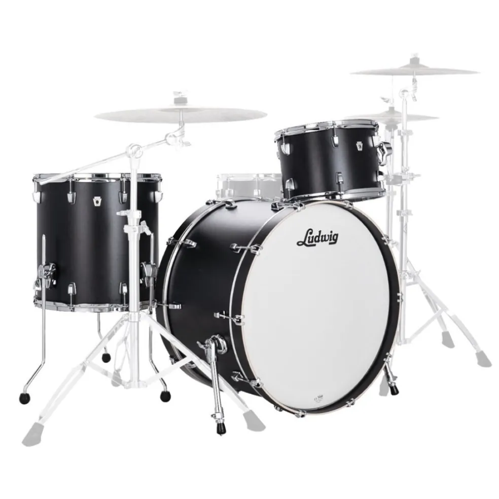 Ludwig Neusonic 20" 3 Piece Downbeat Shell Pack in Black Velvet