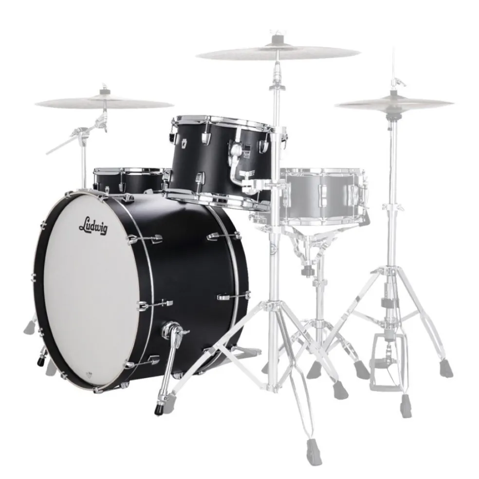 Ludwig Neusonic 20" 3 Piece Downbeat Shell Pack in Black Velvet