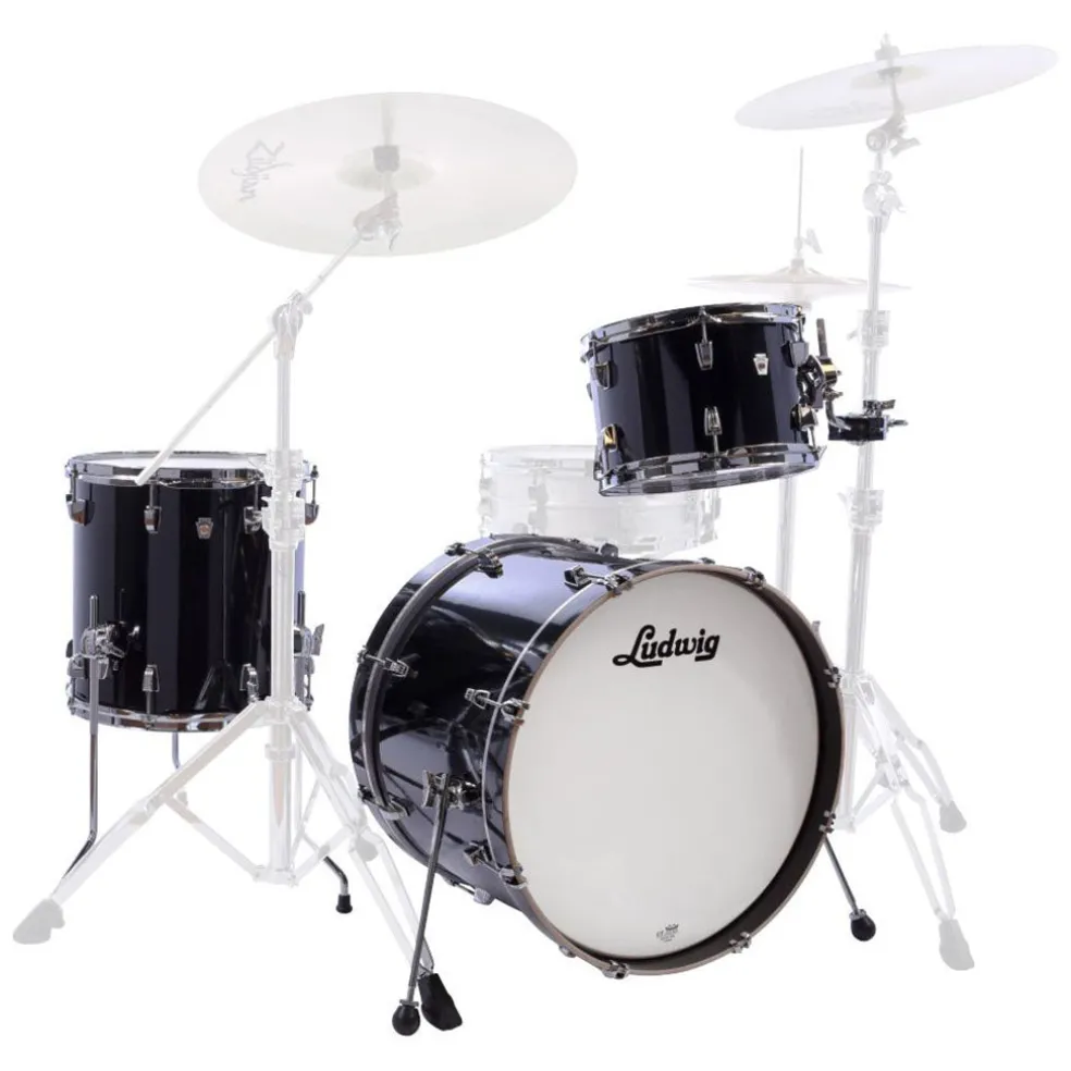 Ludwig Neusonic 20" 3 Piece Shell Pack - Black Cortex