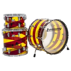 Ludwig Vistalite 50th Anniversary 22" 3-Piece Fab Shell Pack - Red Yellow