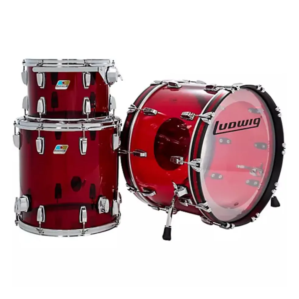 Ludwig Vistalite 50th Anniversary 3-Piece Fab Shell Pack - Red