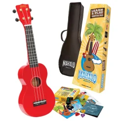 Mahalo Rainbow Essentials Uke Pack - Red
