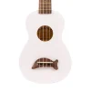 Makala Soprano Ukulele Dolphin Bridge - Solid Pearl White