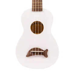 Makala Soprano Ukulele Dolphin Bridge - Solid Pearl White