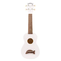 Makala Soprano Ukulele Dolphin Bridge - Solid Pearl White