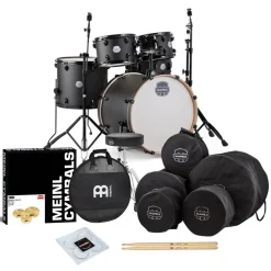 Mapex Storm Ebony Wood Grain Blue - 10, 12, 16, 22 + 14s Package with Hardware and Cymbals