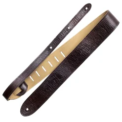 Martin Strap Leather - Embossed Logo Dark Brown