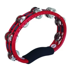 Meinl Hand Held Traditional Tambourine, Steel Jingles: Red - 2 Rows