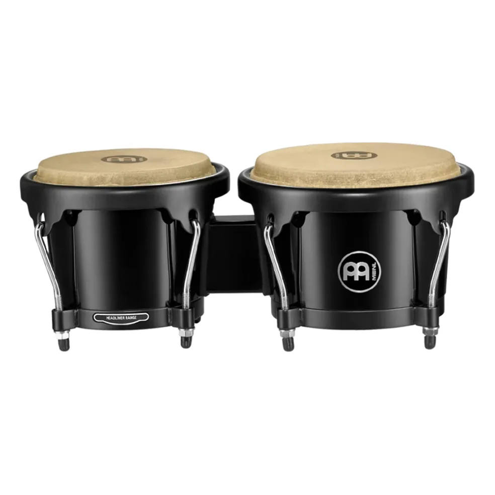 Meinl Journey Series HB50 Bongos: 6 1/2" Macho & 7 1/2" Hembra - Black