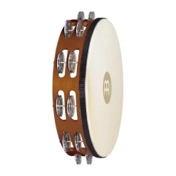 Meinl Wood Tambourine With 2 Rows Aluminium Jingles- African Brown