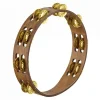 Meinl Wood Tambourine With 2 Rows Hamm Brass - Walnut Brown