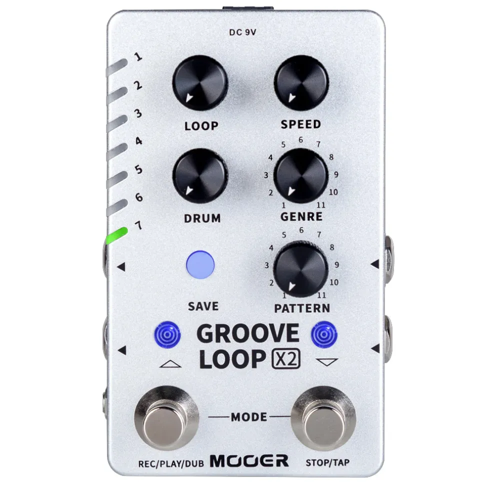 Mooer Dual Footswitch 'Groove Loop X2' Stereo Looper Guitar Effects Pedal