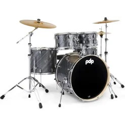 PDP Mainstage 5-Piece Complete Drum Set with Hardware and Cymbals - Twisted Graphite